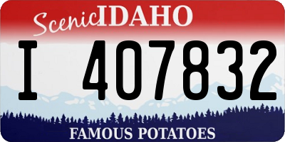 ID license plate I407832