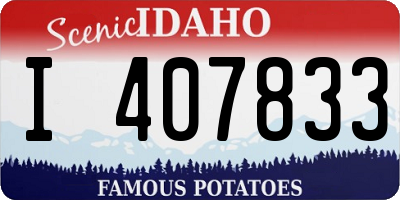 ID license plate I407833