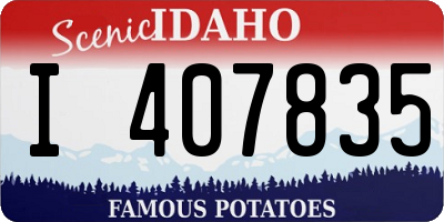 ID license plate I407835