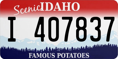 ID license plate I407837