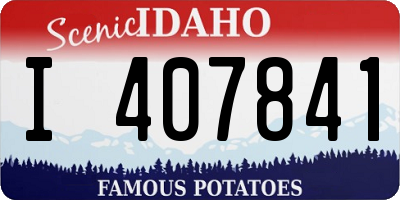 ID license plate I407841
