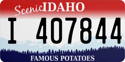 ID license plate I407844