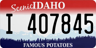 ID license plate I407845
