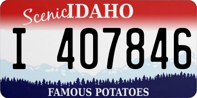 ID license plate I407846