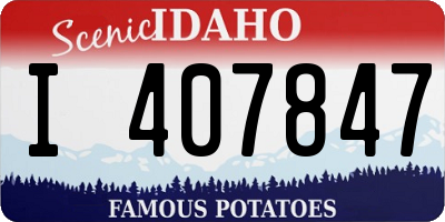 ID license plate I407847