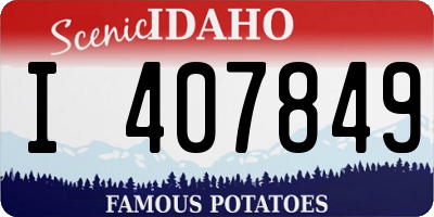 ID license plate I407849