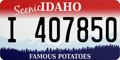 ID license plate I407850