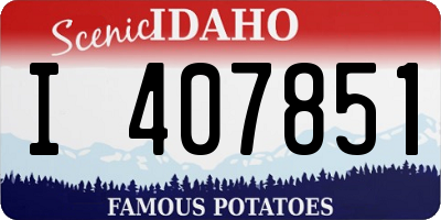 ID license plate I407851