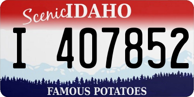 ID license plate I407852