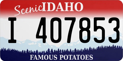 ID license plate I407853