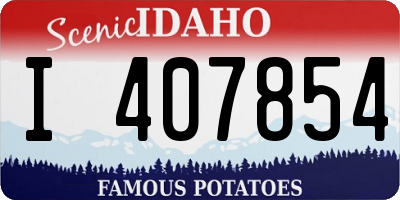 ID license plate I407854