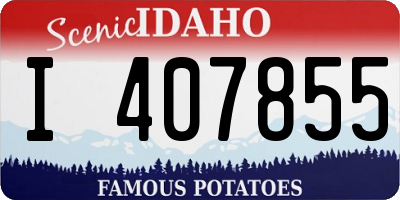 ID license plate I407855