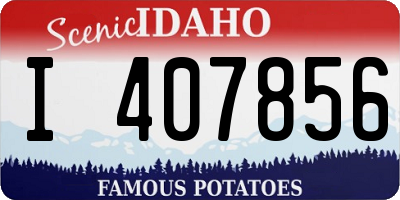 ID license plate I407856