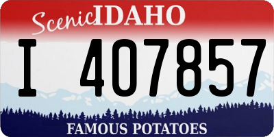 ID license plate I407857