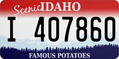 ID license plate I407860