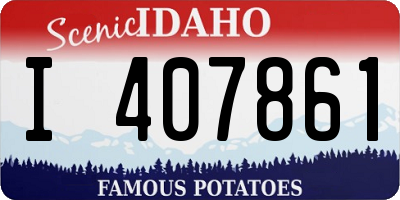 ID license plate I407861