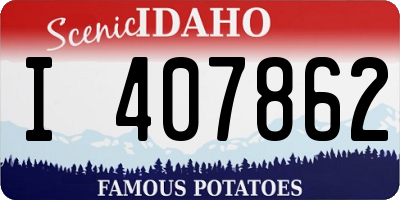 ID license plate I407862