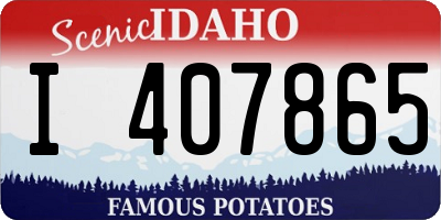 ID license plate I407865