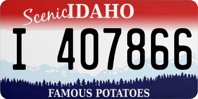 ID license plate I407866