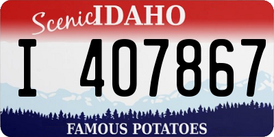 ID license plate I407867