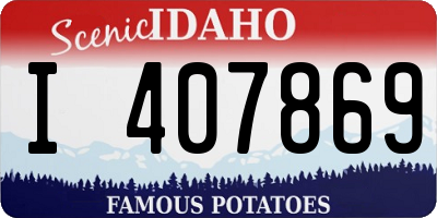 ID license plate I407869