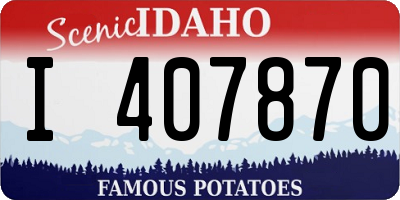 ID license plate I407870
