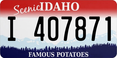 ID license plate I407871