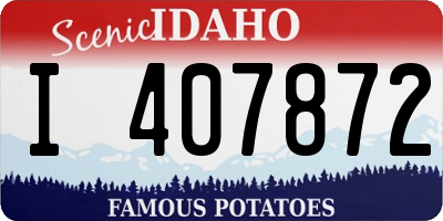 ID license plate I407872