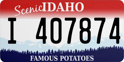 ID license plate I407874