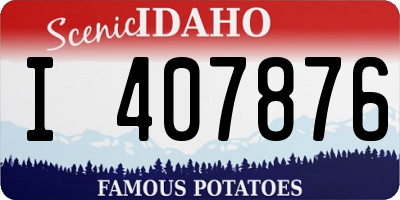 ID license plate I407876