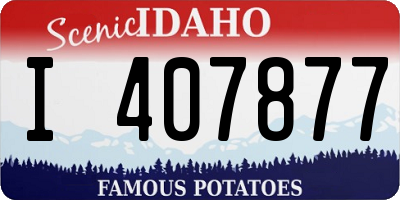 ID license plate I407877