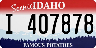 ID license plate I407878