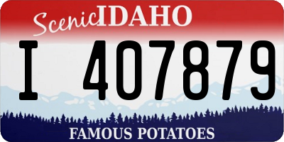 ID license plate I407879