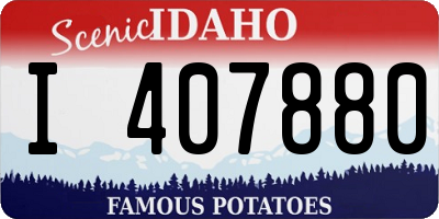 ID license plate I407880
