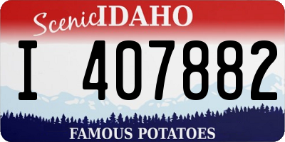 ID license plate I407882