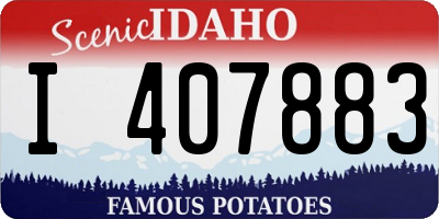 ID license plate I407883