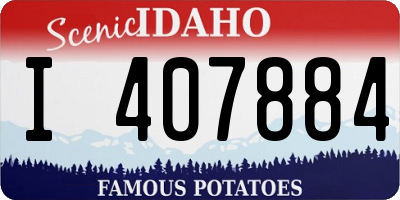 ID license plate I407884