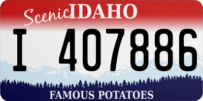 ID license plate I407886