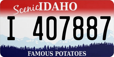 ID license plate I407887