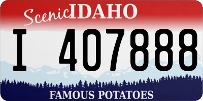 ID license plate I407888
