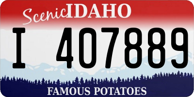ID license plate I407889