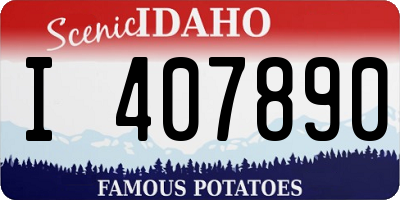 ID license plate I407890