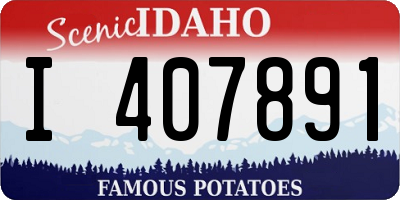ID license plate I407891