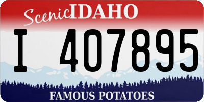 ID license plate I407895