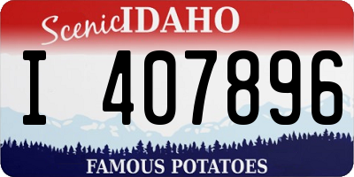 ID license plate I407896