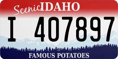 ID license plate I407897