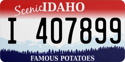 ID license plate I407899