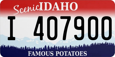 ID license plate I407900