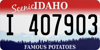 ID license plate I407903