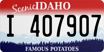 ID license plate I407907
